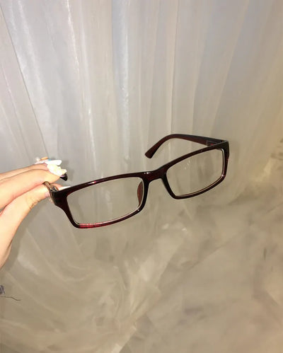 Square acrylic frame glasses