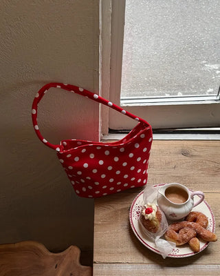 Polka dot shoulder bag