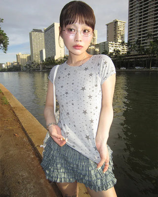 Star Melange Half T-Shirt