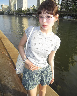 Star Melange Half T-Shirt