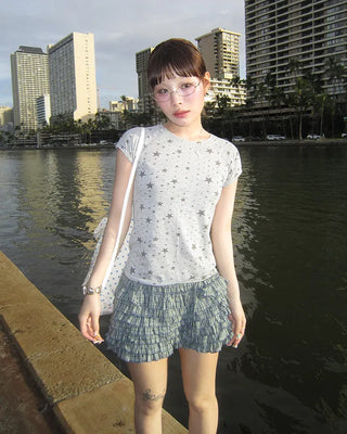 Star Melange Half T-Shirt