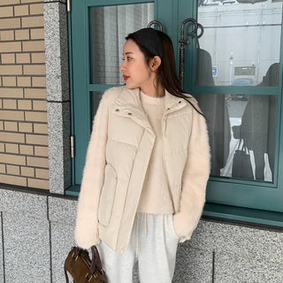 Angora style round knit