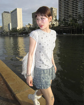 Star Melange Half T-Shirt