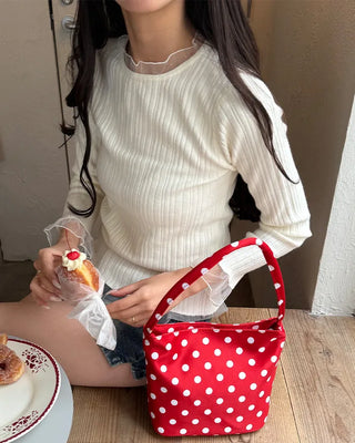 Polka dot shoulder bag