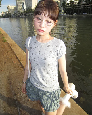 Star Melange Half T-Shirt