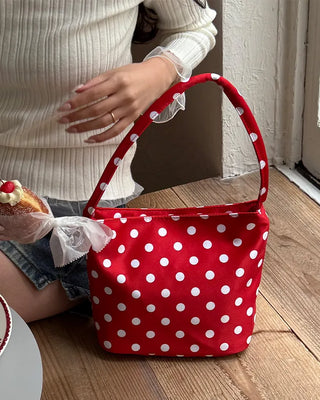 Polka dot shoulder bag