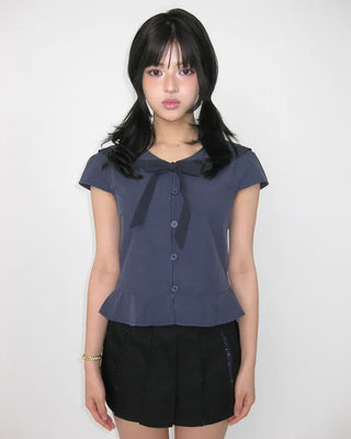 (ORIGINAL) Sailor Collar Ribbon Blouse