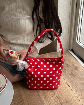Polka dot shoulder bag