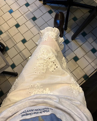 Punching Jacquard Flower Easy Skirt