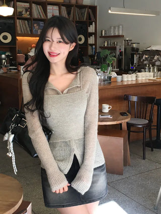 [Charm Set] Belt Leather Tote Bag/Shoulder Bag