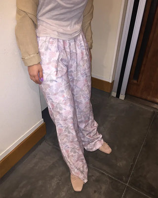 Vintage floral bootcut pants