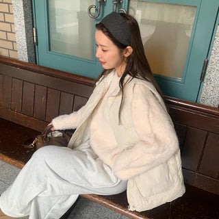 Angora style round knit
