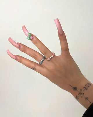 Cubic Point Gloss Ring