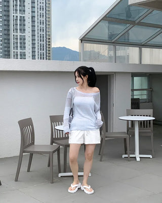 Wave sheer net mesh knit (5 colors)