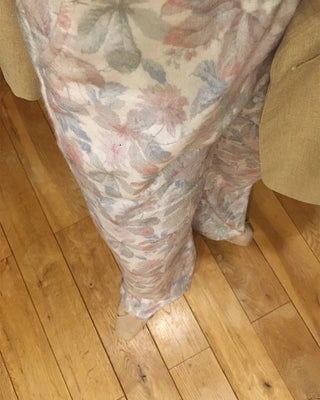 Vintage floral bootcut pants