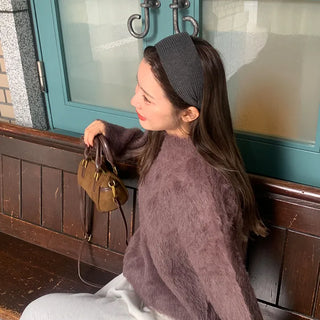 Suede mini bag