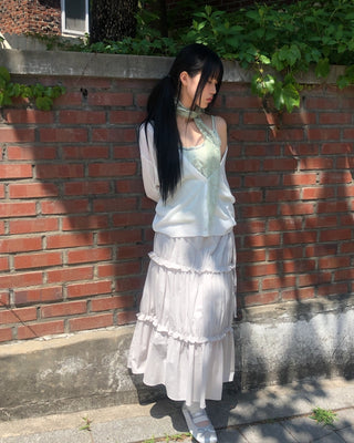 Tiered midi skirt