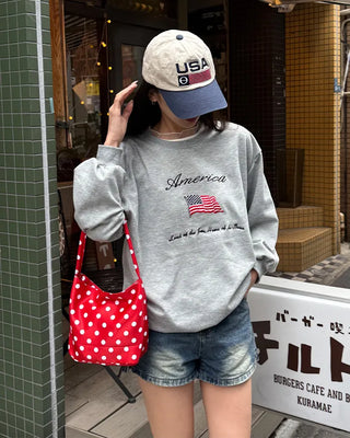 Polka dot shoulder bag