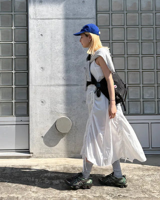 Drawstring Sleeveless Long Dress