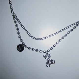 Coin Bear Chain Necklace