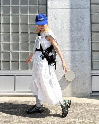 Drawstring Sleeveless Long Dress