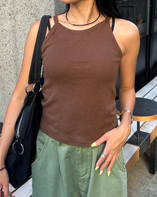Round neck short camisole