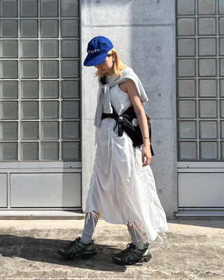Drawstring Sleeveless Long Dress