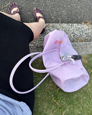 Matte Jelly Big Square Lock Bag
