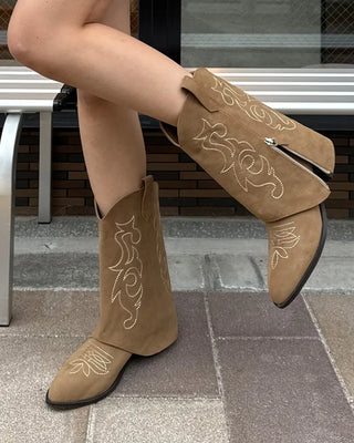 Stitched Side Point Western Boots