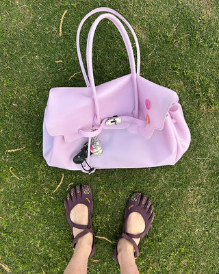 Matte Jelly Big Square Lock Bag