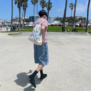 Colored striped short-sleeved T-shirt