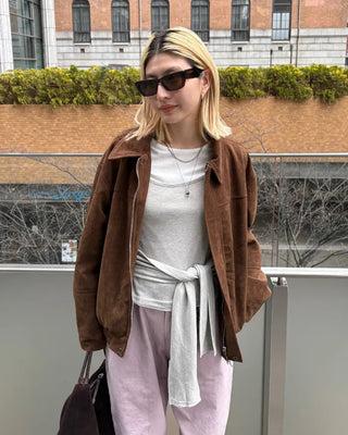 Waist tie camisole layered long-sleeve T-shirt