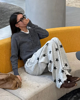 Star-embellished jogger sweatpants