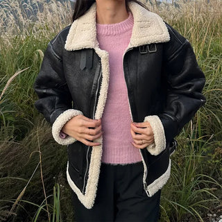 Brushed texture round knit