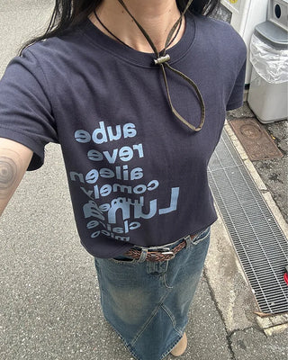 Lettering Point Short-Sleeve T-Shirt