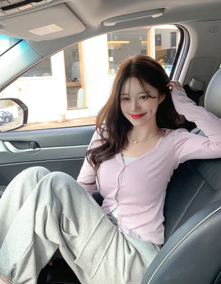 Slim Rib Layered Cardigan (7 colors)