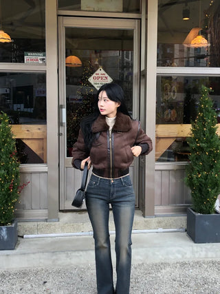 Washed strap denim pants