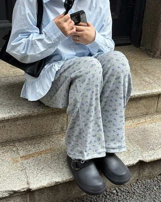 Floral Pattern Banding Pants