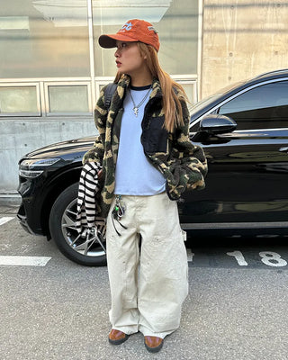 Raglan Shoulder Ribbed Long T-Shirt