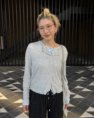 Slub sheer summer cardigan