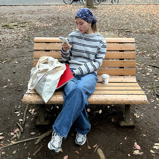 Striped round knit
