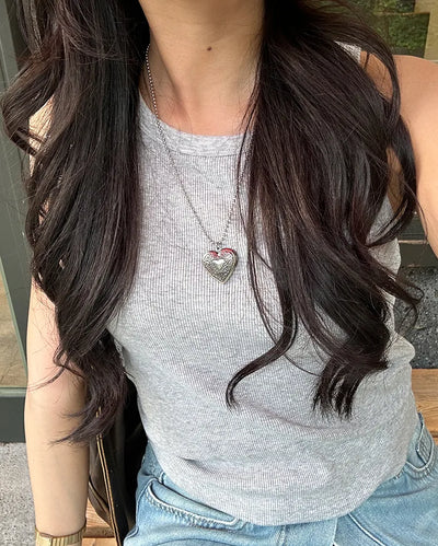 Open Heart Ball Necklace
