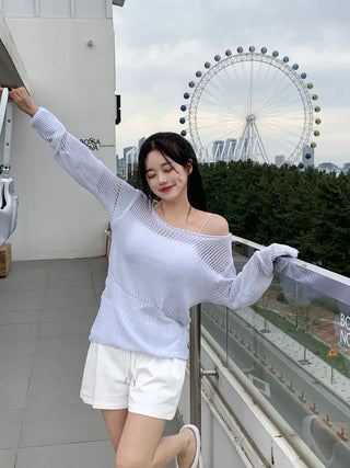 Wave sheer net mesh knit (5 colors)