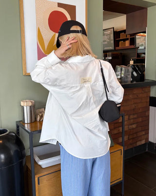 One-pocket back tag big shirt