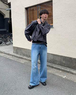(Unisex) Flare Fit Denim Pants