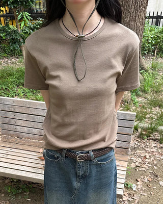 Basic Round Short-Sleeve T-Shirt