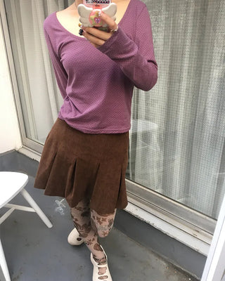 Pindot Gel Neck Long Cut and Sew