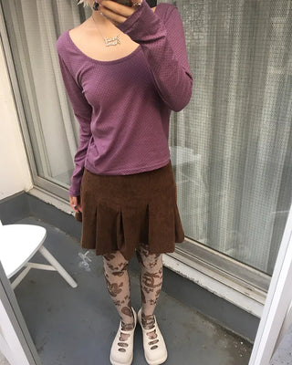 Pindot Gel Neck Long Cut and Sew