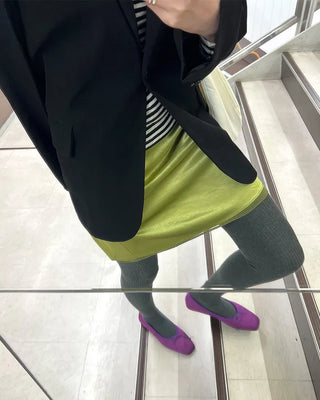 Satin mini skirt