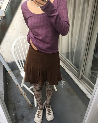 Pindot Gel Neck Long Cut and Sew
